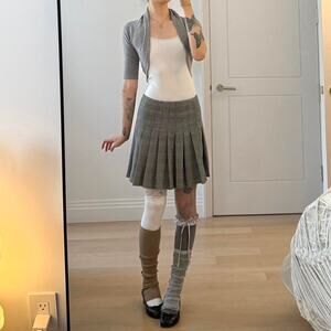 Elie tahari grey knit cropped